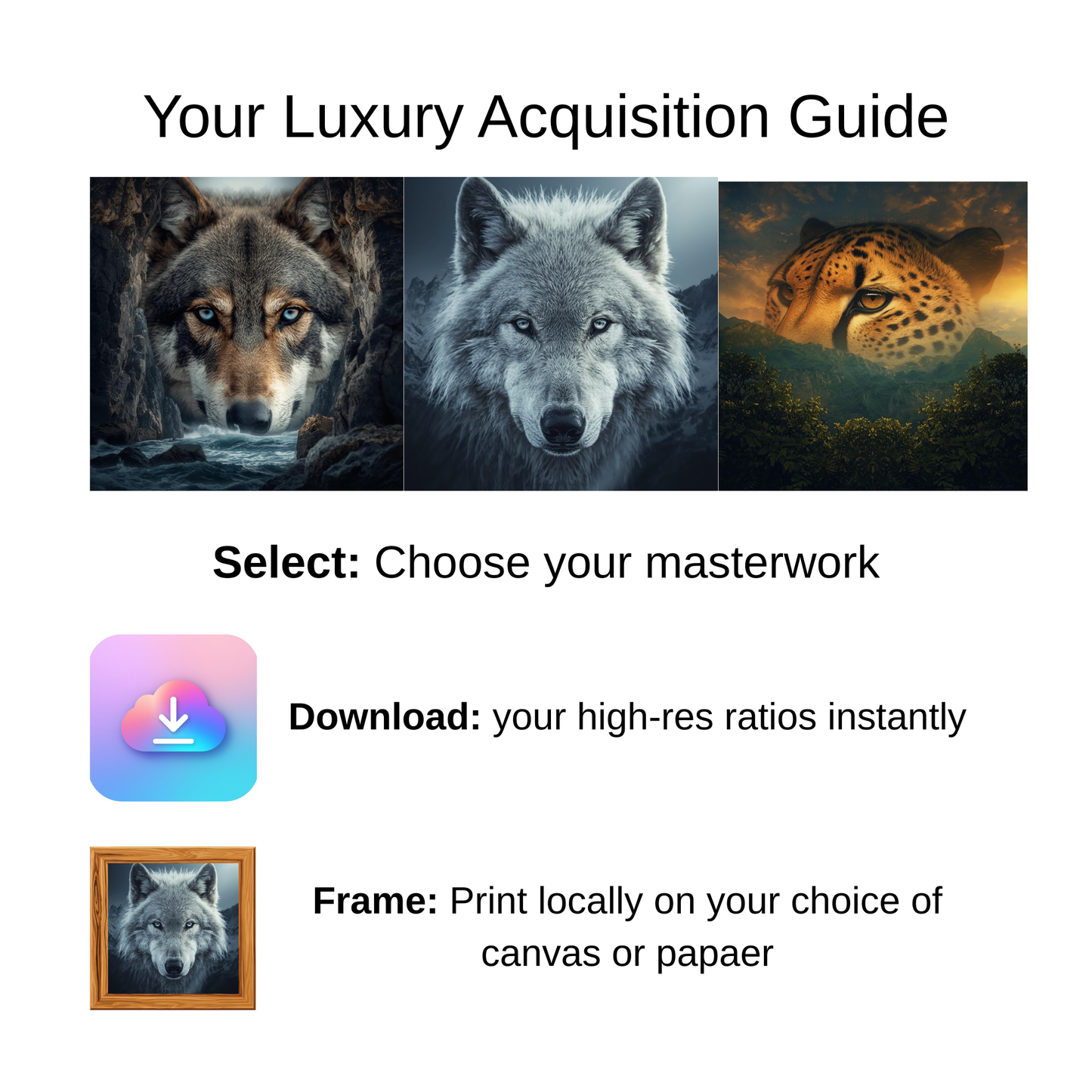 The Silent Sentinel Digital Wall Art | Primal Luxe Series Vol. I
