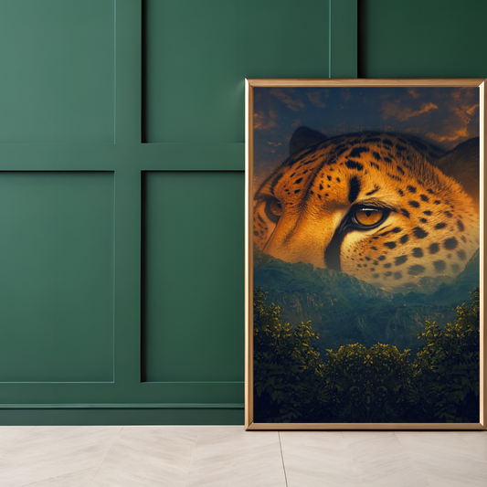 Cheetah Surrealism Digital Wall Art | Primal Luxe Series Vol. I